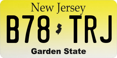 NJ license plate B78TRJ