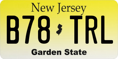 NJ license plate B78TRL