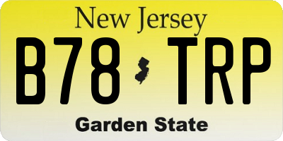 NJ license plate B78TRP