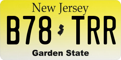 NJ license plate B78TRR