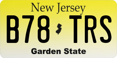 NJ license plate B78TRS