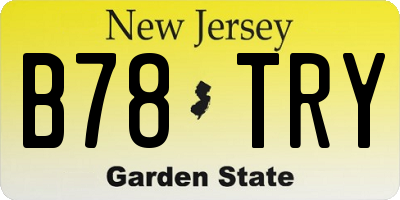 NJ license plate B78TRY
