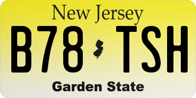 NJ license plate B78TSH