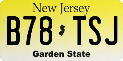 NJ license plate B78TSJ