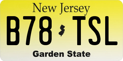 NJ license plate B78TSL