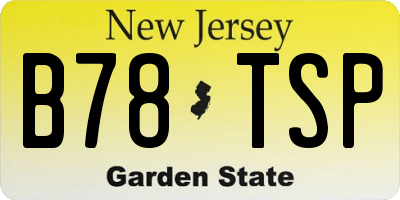 NJ license plate B78TSP