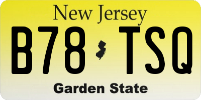 NJ license plate B78TSQ