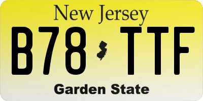 NJ license plate B78TTF