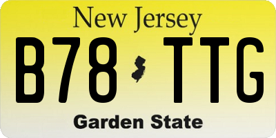 NJ license plate B78TTG