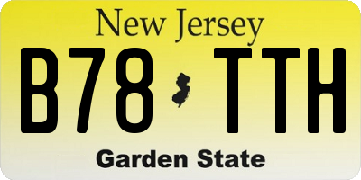 NJ license plate B78TTH