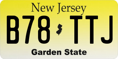 NJ license plate B78TTJ