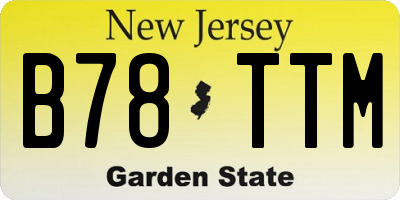 NJ license plate B78TTM