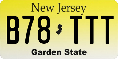 NJ license plate B78TTT