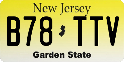 NJ license plate B78TTV