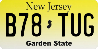 NJ license plate B78TUG