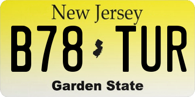 NJ license plate B78TUR