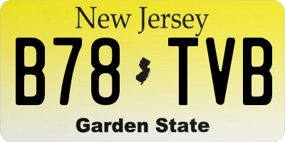 NJ license plate B78TVB