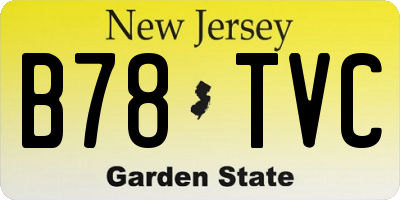 NJ license plate B78TVC