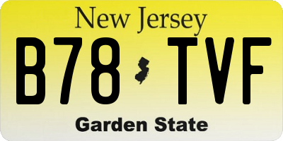 NJ license plate B78TVF