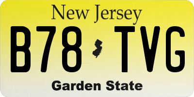 NJ license plate B78TVG
