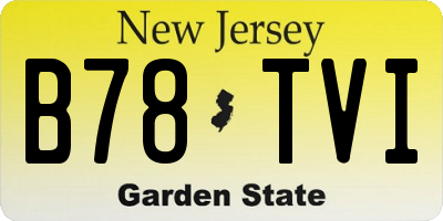 NJ license plate B78TVI