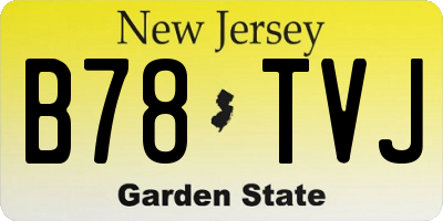 NJ license plate B78TVJ