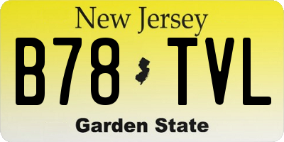 NJ license plate B78TVL