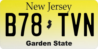 NJ license plate B78TVN