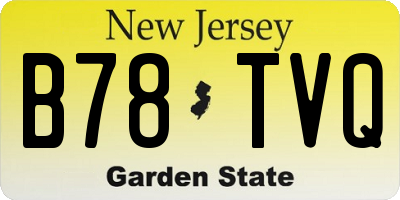 NJ license plate B78TVQ