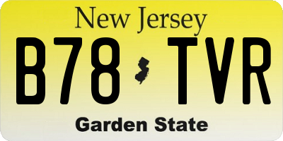 NJ license plate B78TVR
