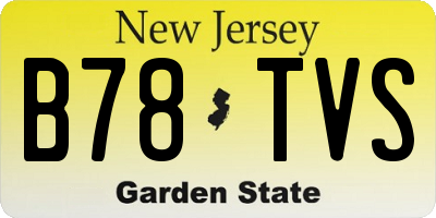 NJ license plate B78TVS