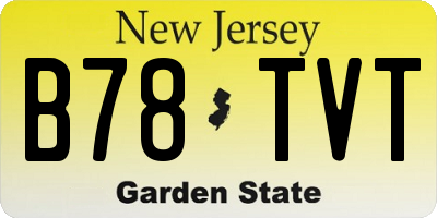 NJ license plate B78TVT