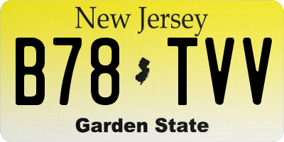 NJ license plate B78TVV