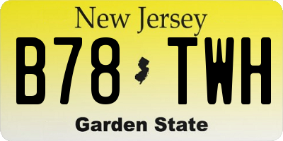 NJ license plate B78TWH