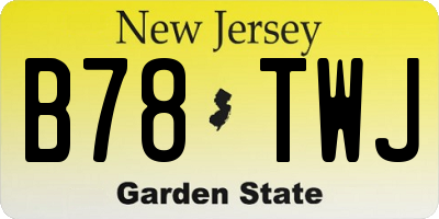 NJ license plate B78TWJ