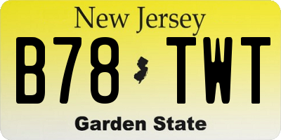 NJ license plate B78TWT
