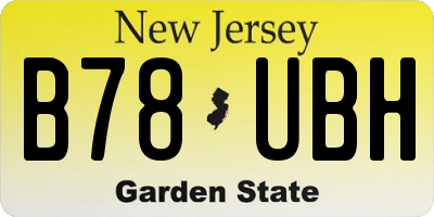 NJ license plate B78UBH