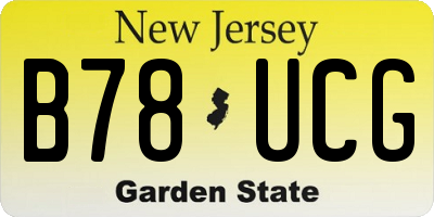 NJ license plate B78UCG