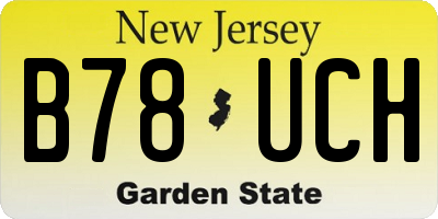 NJ license plate B78UCH