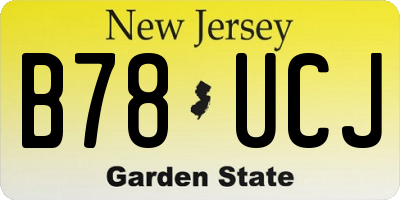 NJ license plate B78UCJ