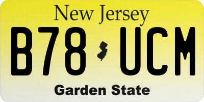 NJ license plate B78UCM