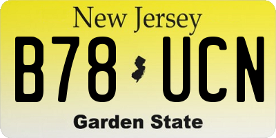NJ license plate B78UCN