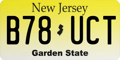 NJ license plate B78UCT
