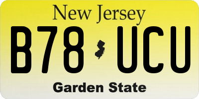 NJ license plate B78UCU