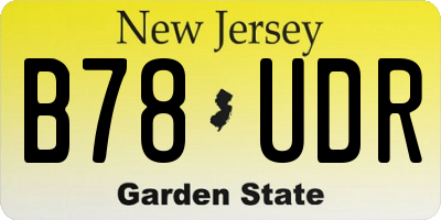 NJ license plate B78UDR