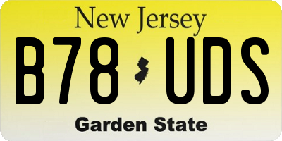 NJ license plate B78UDS