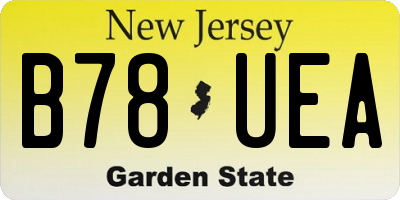 NJ license plate B78UEA