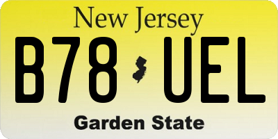 NJ license plate B78UEL