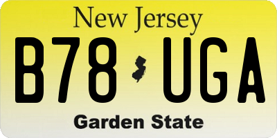 NJ license plate B78UGA
