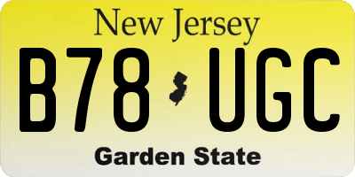 NJ license plate B78UGC